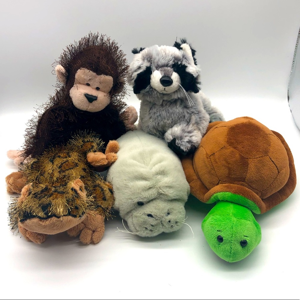 Lot of Ganz stuffed animals, no codes, sea/jungle
